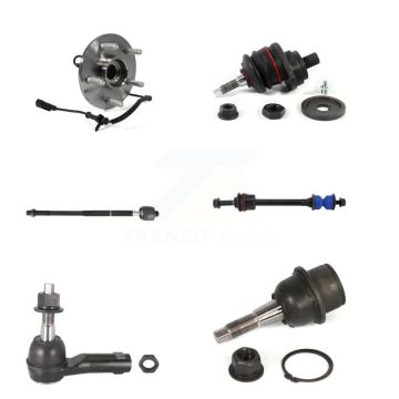 Front Hub Bearing Upper Lower Ball Joint Tie Rod Link Kit (6Pc) For Ram 1500 Classic 4WD K7T-107180