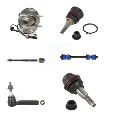 Front Bearing Upper Lower Ball Joint Tie Rod Link Kit (6Pc) For Chevrolet GMC Sierra 1500 K7T-107183