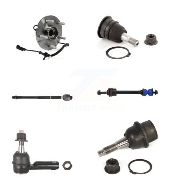Front Hub Bearing Upper Lower Ball Joint Tie Rod End Link Kit (6Pc) For 2012 Ram 1500 4WD K7T-107198