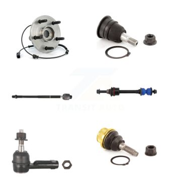 Front Hub Bearing Upper Lower Ball Joint Tie Rod & Link Kit (6Pc) For Dodge Ram 1500 RWD K7T-107203