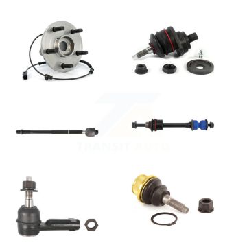 Front Hub Bearing Upper Lower Ball Joint Tie Rod & Link Kit (6Pc) For Ram 1500 Dodge RWD K7T-107207