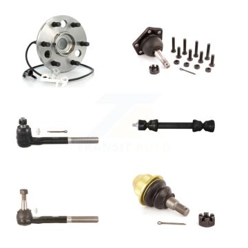 Front Hub Bearing Upper Lower Ball Joint Tie Rod & Link Kit (6Pc) For GMC Yukon Cadillac K7T-107223