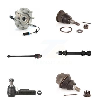 Front Hub Bearing Upper Lower Ball Joint Tie Rod & Link Kit (6Pc) For GMC Sierra 3500 HD K7T-107224