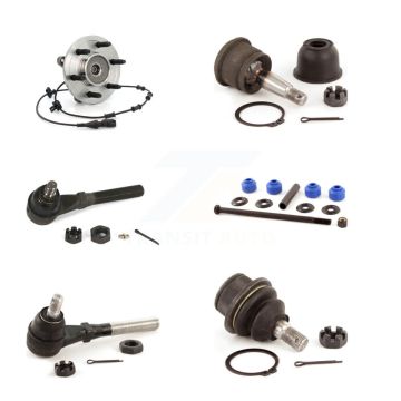 Front Left Hub Bearing Upper Lower Ball Joint Tie Rod Link Kit (6Pc) For Ford Expedition K7T-107262