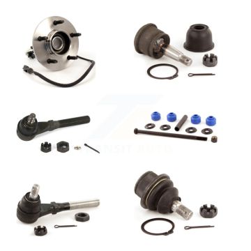 Front Left Bearing Upper Lower Ball Joint Tie Rod Sway Bar Link Kit (6Pc) For Ford F-150 K7T-107263