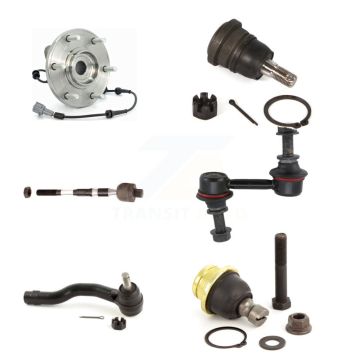 Front Left Bearing Upper Lower Ball Joint Tie Rod Link Kit (6Pc) For Nissan TITAN Armada K7T-107268
