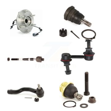 Front Left Bearing Upper Lower Ball Joint Tie Rod & Link Kit (6Pc) For Nissan TITAN QX56 K7T-107270