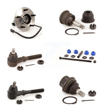 Front Right Bearing Upper Lower Ball Joint Tie Rod Sway Bar Link Kit (6Pc) For Ford F-150 K7T-107276
