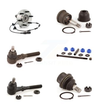 Front Right Hub Bearing Upper Lower Ball Joint Tie Rod Link Kit (6Pc) For Ford Expedition K7T-107281
