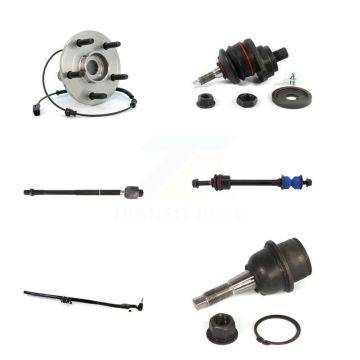 Front Right Bearing Upper Lower Ball Joint Tie Rod Link Kit (6Pc) For Ram 1500 Adjustable K7T-107285