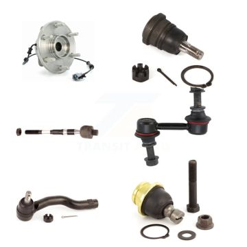 Front Right Bearing Upper Lower Ball Joint Tie Rod & Link Kit (6Pc) For Nissan TITAN QX56 K7T-107290