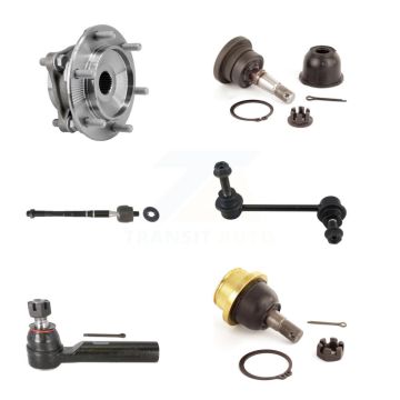 Front Right Hub Bearing Upper Lower Ball Joint Tie Rod & Link Kit (6Pc) For Toyota Tacoma K7T-107296