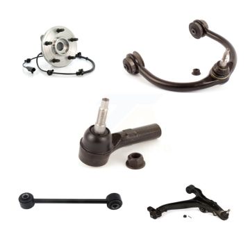 Front Left Bearing Lower Upper Control Arm Outer Tie Rod & Link Kit (5Pc) For Jeep Grand K7T-107304