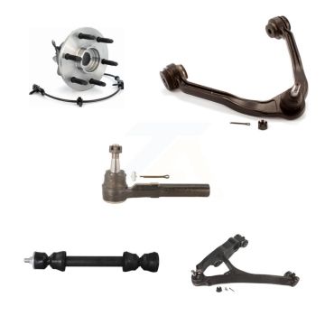 Front Left Bearing Lower Upper Control Arm Outer Tie Rod Link Kit (5Pc) For Chevrolet GMC K7T-107334