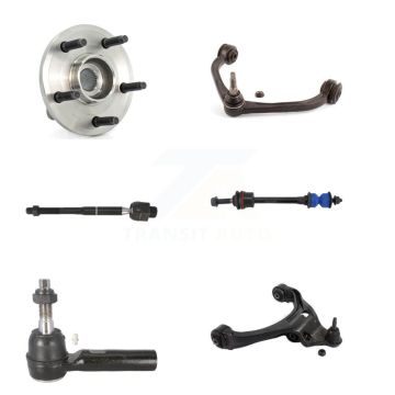 Front Right Hub Bearing Lower Upper Control Arm Tie Rod & Link Kit (6Pc) For Dodge Dakota K7T-107355