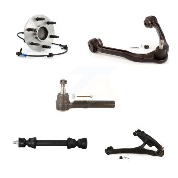 Front Right Hub Bearing Lower Upper Arm Outer Tie Rod Link Kit (5Pc) For GMC Sierra 1500 K7T-107379
