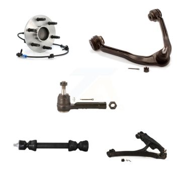 Front Right Bearing Lower Upper Control Arm Outer Tie Rod Link Kit (5Pc) For Chevrolet XL K7T-107385