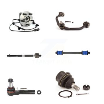 Front Right Hub Bearing Upper Arm Lower Ball Joint Tie Rod Link Kit (6Pc) For Ford Ranger K7T-107425