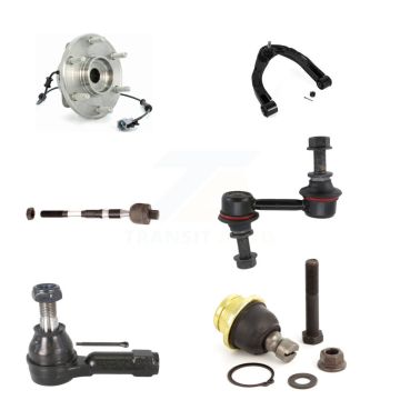 Front Right Bearing Upper Control Arm with BJ Lower Ball Joint Tie Rod Link Kit (6Pc) For K7T-107447