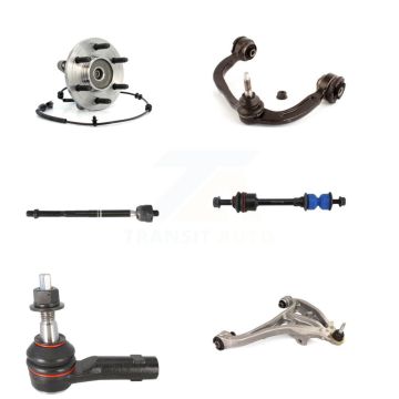 Front Right Bearing Lower Upper Control Arm Tie Rod Link Kit (6Pc) For Ford F-150 Lincoln K7T-107500