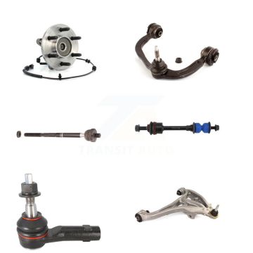 Front Right Bearing Lower Upper Control Arm Tie Rod Link Kit (6Pc) For 06 Ford F-150 4WD K7T-107501