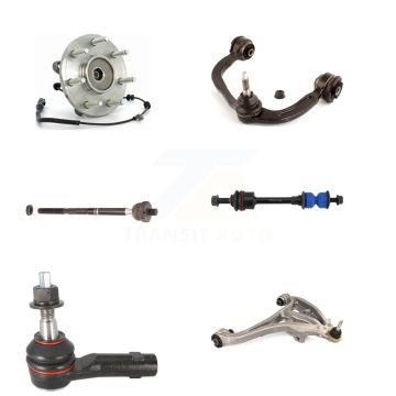 Front Right Bearing Lower Upper Control Arm Tie Rod Link Kit (6Pc) For 06 Ford F-150 4WD K7T-107502