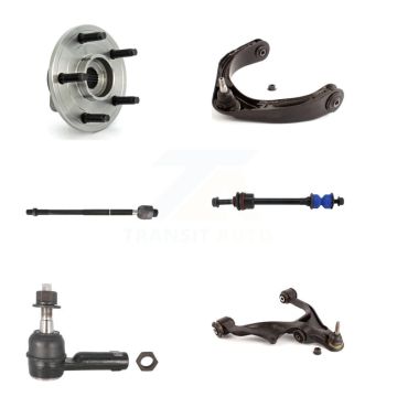 Front Right Hub Bearing Lower Upper Control Arm Tie Rod Link Kit (6Pc) For Dodge Ram 1500 K7T-107505