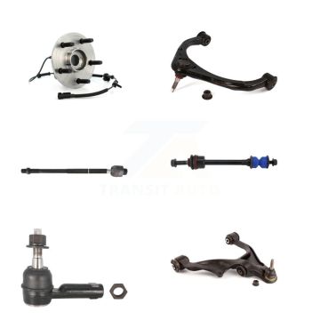 Front Right Hub Bearing Lower Upper Control Arm Tie Rod Link Kit (6Pc) For Dodge Ram 1500 K7T-107507