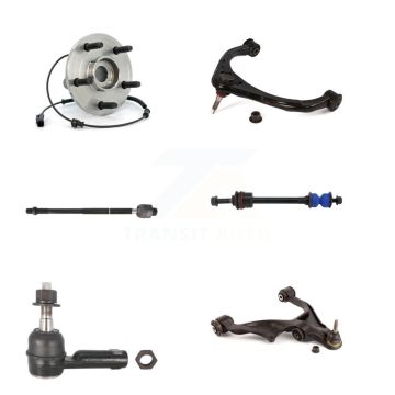 Front Right Bearing Lower Upper Control Arm Tie Rod Link Kit (6Pc) For Ram 1500 Dodge 4WD K7T-107508