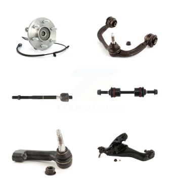Front Right Bearing Lower Upper Control Arm Tie Rod & Link Kit (6Pc) For Ford Expedition K7T-107522