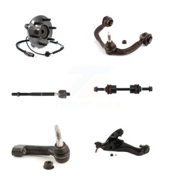 Front Right Bearing Lower Upper Control Arm Tie Rod Link Kit (6Pc) For Ford F-150 Lincoln K7T-107523