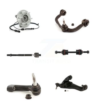 Front Right Bearing Lower Upper Control Arm Tie Rod & Link Kit (6Pc) For Ford Expedition K7T-107529