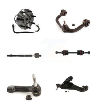 Front Right Bearing Lower Upper Control Arm with BJ Tie Rod Link Kit (6Pc) For Ford F-150 K7T-107530