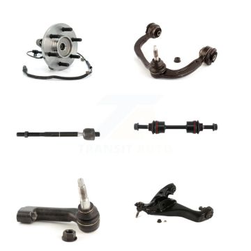 Front Right Bearing Lower Upper Control Arm with BJ Tie Rod Link Kit (6Pc) For Ford F-150 K7T-107531