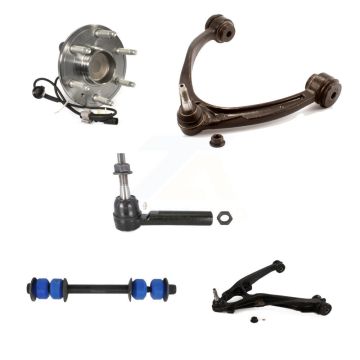 Front Right Bearing Lower Upper Control Arm Outer Tie Rod & Link Kit (5Pc) For GMC Sierra K7T-107535