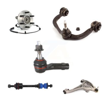 Front Right Bearing Lower Upper Control Arm Outer Tie Rod & Link Kit (5Pc) For Ford F-150 K7T-107556
