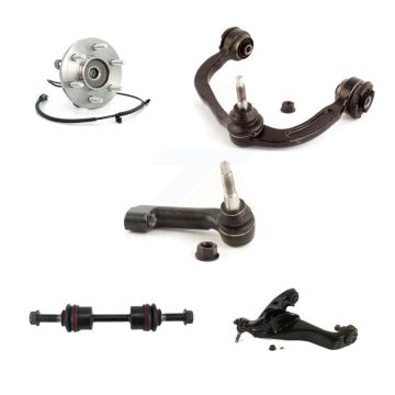 Front Right Bearing Lower Upper Control Arm Outer Tie Rod Link Kit (5Pc) For Ford Lincoln K7T-107562
