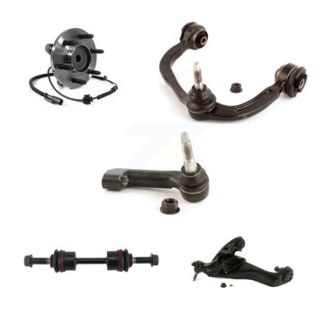 Front Right Bearing Lower Upper Control Arm Outer Tie Rod & Link Kit (5Pc) For Ford F-150 K7T-107563