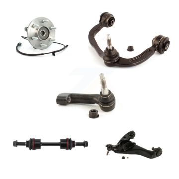 Front Right Bearing Lower Upper Control Arm Outer Tie Rod & Link Kit (5Pc) For Ford F-150 K7T-107564