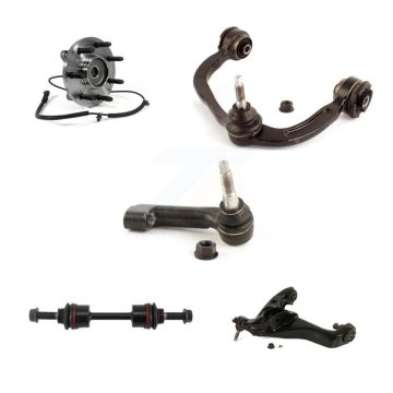 Front Right Bearing Lower Upper Control Arm Outer Tie Rod & Link Kit (5Pc) For Ford F-150 K7T-107565