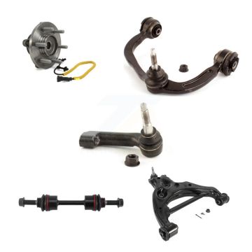 Front Right Bearing Lower Upper Control Arm Outer Tie Rod & Link Kit (5Pc) For Ford F-150 K7T-107568