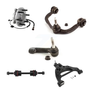 Front Right Bearing Lower Upper Control Arm Outer Tie Rod & Link Kit (5Pc) For Ford F-150 K7T-107570