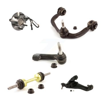 Front Right Bearing Lower Upper Control Arm Outer Tie Rod Link Kit (5Pc) For Ford Lincoln K7T-107571