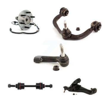 Front Right Bearing Lower Upper Control Arm Outer Tie Rod & Link Kit (5Pc) For Ford F-150 K7T-107574