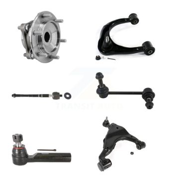 Front Right Hub Bearing Lower Upper Control Arm Tie Rod Link Kit (6Pc) For Toyota Tacoma K7T-107577