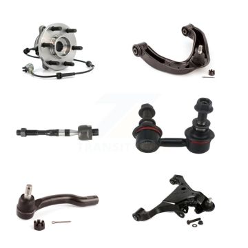 Front Right Bearing Lower Upper Control Arm Tie Rod & Link Kit (6Pc) For Nissan Frontier K7T-107580