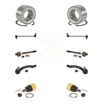 Front Bearing Lower Ball Joint Outer Inner Tie Rod Link Kit (10Pc) For Honda Pilot Acura K7T-107777