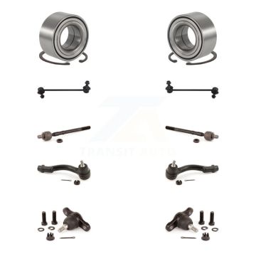 Front Bearing Lower Ball Joint Outer Inner Tie Rod Link Kit (10Pc) For Hyundai Tucson Kia K7T-107778