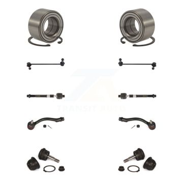 Front Bearing Lower Ball Joint Outer Inner Tie Rod End Link Kit (10Pc) For Hyundai Accent K7T-107784