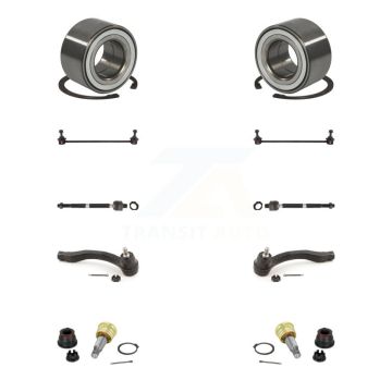 Front Bearing Lower Ball Joint Outer Inner Tie Rod Sway Bar Link Kit (10Pc) For Honda Fit K7T-107786